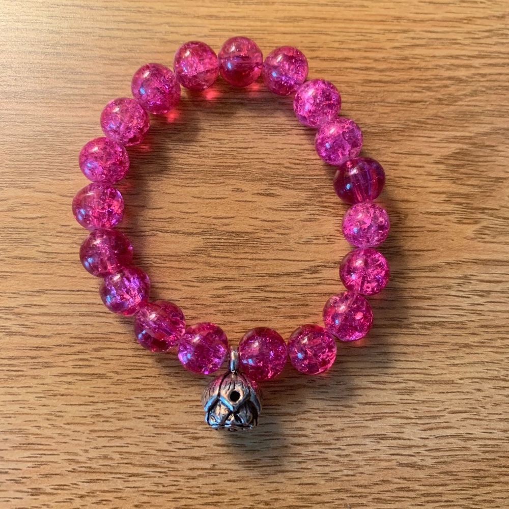 Budhagirl chunky pink bracelet